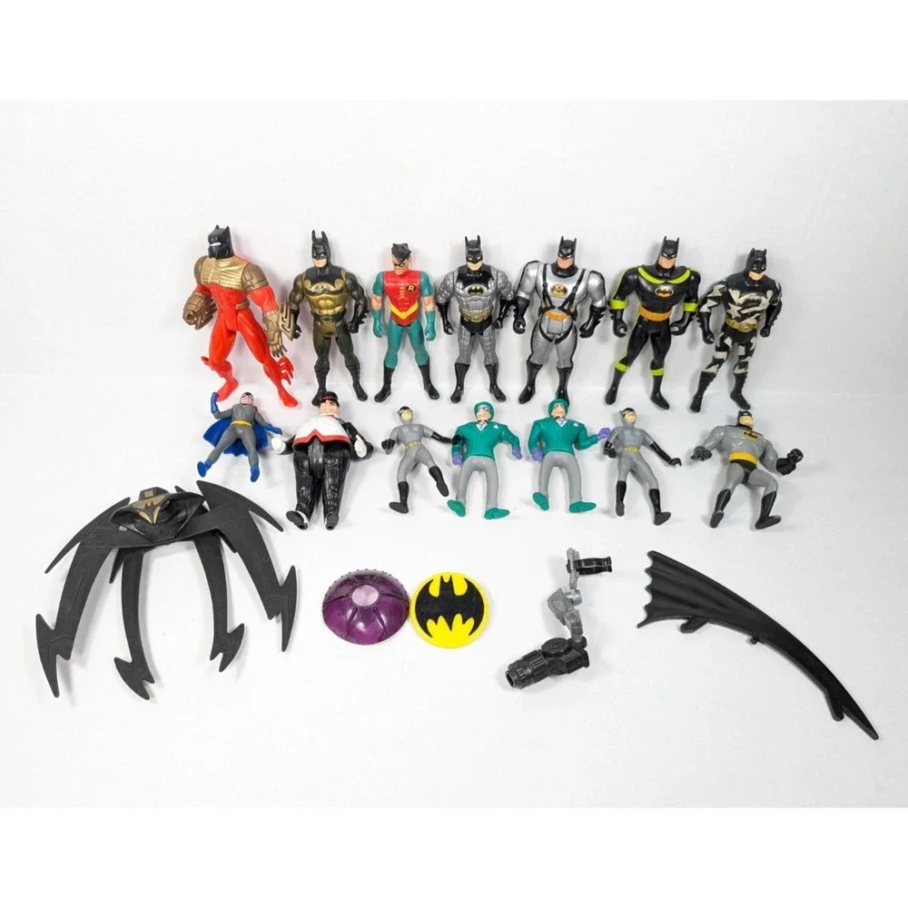 Vintage 90s Batman Action Figure Lot w/‎ Accessories Penguin Robin Catwoman